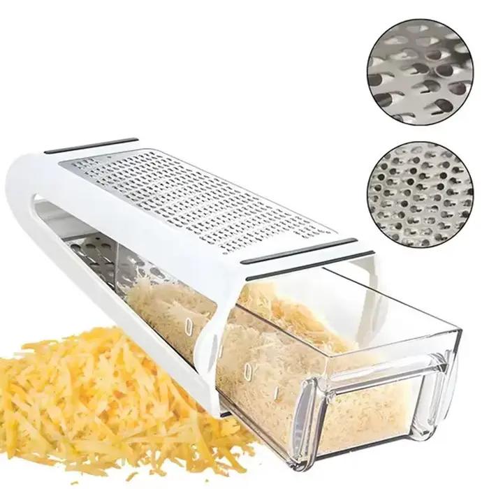 Râpe à fromage avec récipient pour légumes de cuisine