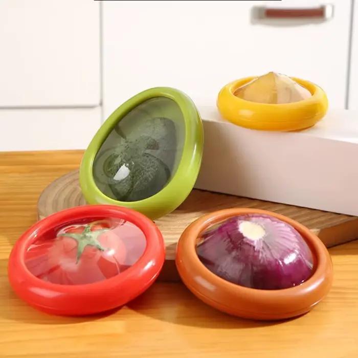 Boîte de rangement de cuisine réutilisable, récipient de légumes, Mini oignon d'avocat pour la cuisine, fruits frais, réfrigérateur, boîte de rangement 1 pièce