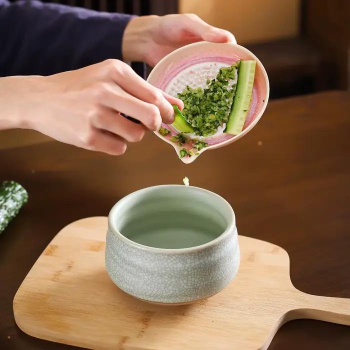Râpe à gingembre et ail en céramique, outil de cuisine multifonctionnel pour fruits, légumes, aliments pour bébés, facile à nettoyer