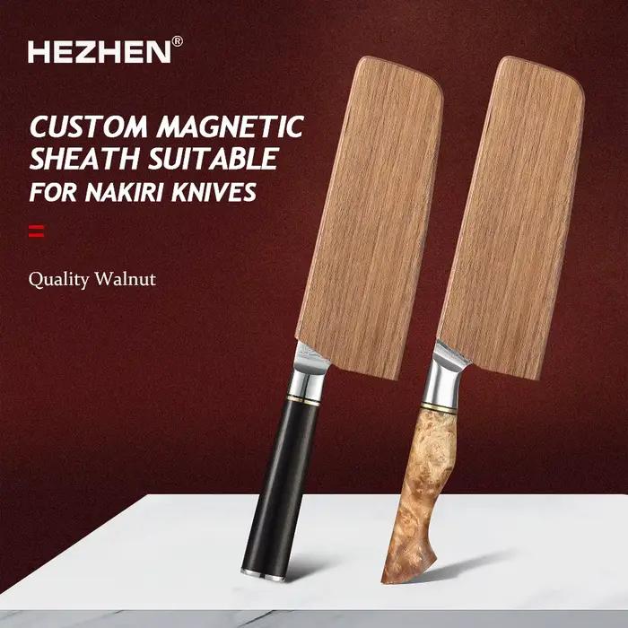 HEZHEN Magnetic knife Sheath Wooden