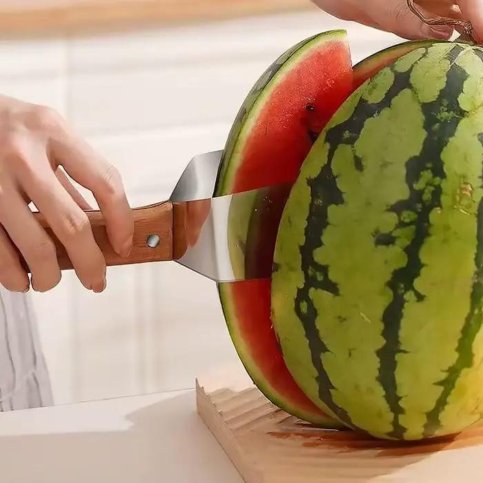 Outils de découpe de pastèque triangulaires, trancheuse à pastèque, outil de découpe de fruits réutilisable et peu coûteux en temps, accessoires de cuisine