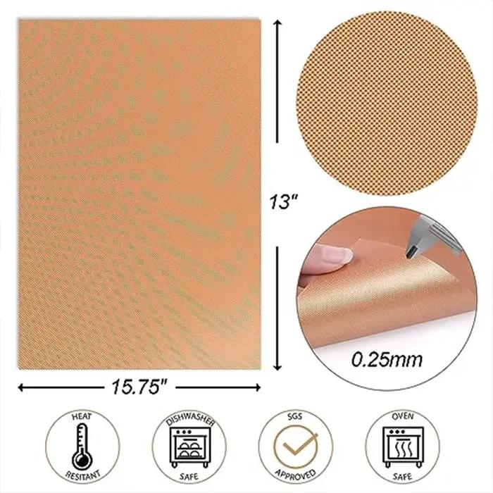 Tapis de barbecue antiadhésif 60x40cm tapis de cuisson outil de barbecue feuille de gril résistant à la chaleur pour barbecues et pique-niques occassions spéciales