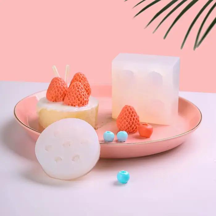 Moule en silicone 3D en forme de fruit pour bricolage résine cire artisanat couture bijoux personnalisés occasions spéciales