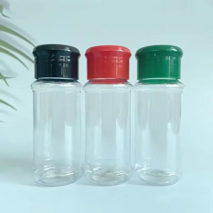 10/20 pièces 100ml épices sel poivrière pot d'assaisonnement en plastique organisateur d'épices pots à sucre peut bouteille de condiments stockage de cuisine