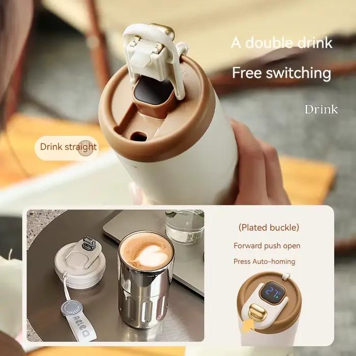 Tasse à café avec affichage de la température LED 450 ml