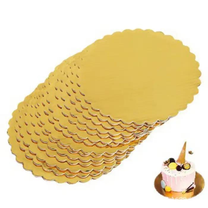 10 pièces de supports à gâteau dorés, supports à gâteau ronds - Ensemble de cartons pour base de gâteau de 6, 8, 10, 12 pouces pour la pâtisserie