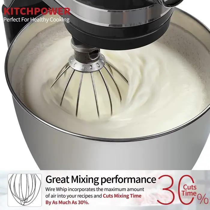 Accessoires fouet à 6 fils compatibles avec le batteur KitchenAid 5Plus-6Quart, accessoires pour batteur sur socle à bol relevable, 6-quarts en acier inoxydable