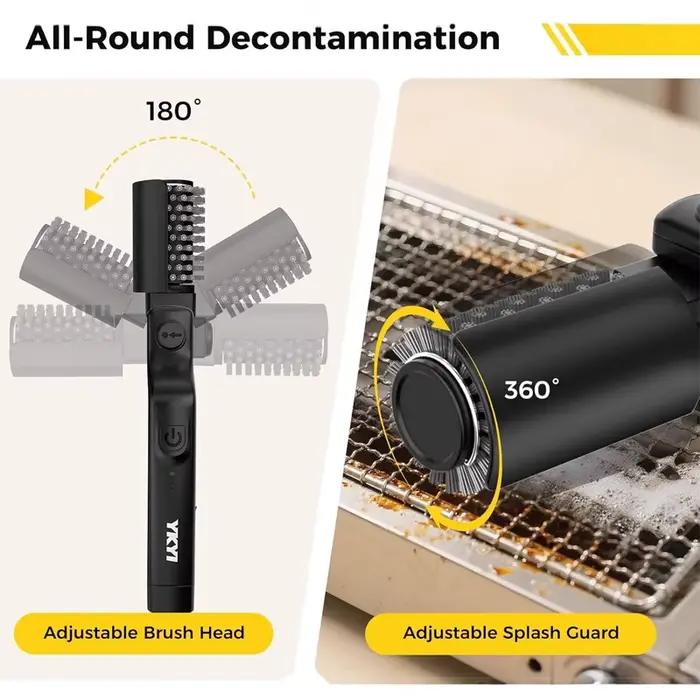 Brosse de cuisine, accessoires de barbecue, brosse de nettoyage pour barbecue, brosse électrique rechargeable pour grill, brosse de nettoyage pour barbecue, brosse de nettoyage pour pavés