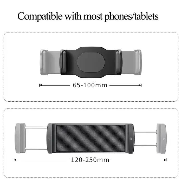 Support de téléphone pour voiture avec clip à ressort amélioré Eary, compatible avec tous les téléphones portables de 4 à 7 pouces, pour fixation sur grille d'aération.