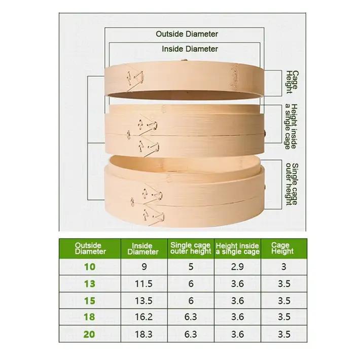 Cuiseur vapeur en bambou avec couvercle, cuiseur à vapeur chinois, panier à légumes pour la cuisson, cuiseur à vapeur Dimsum