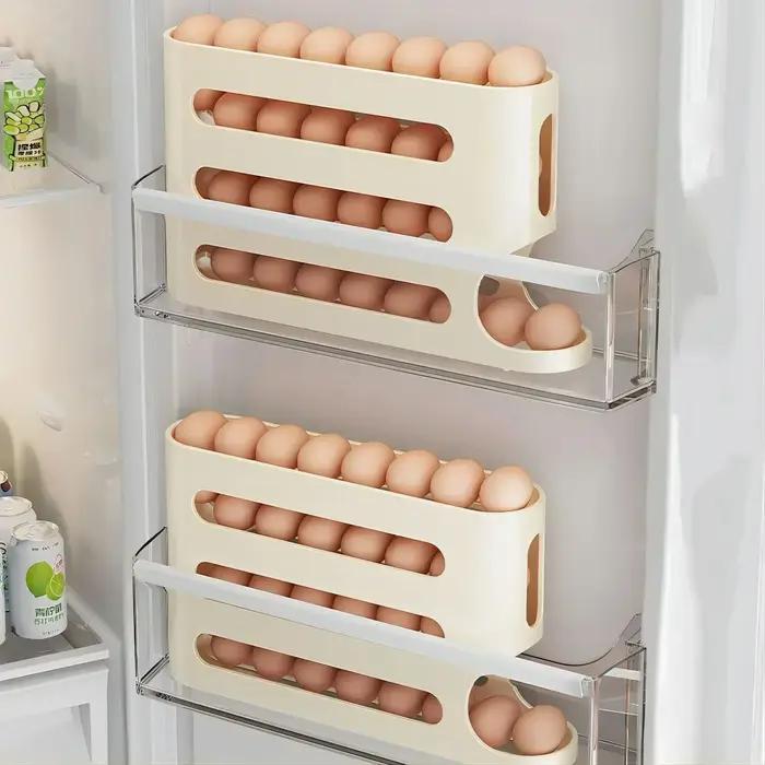 Boîte de rangement d'œufs coulissante à 2-4 couches