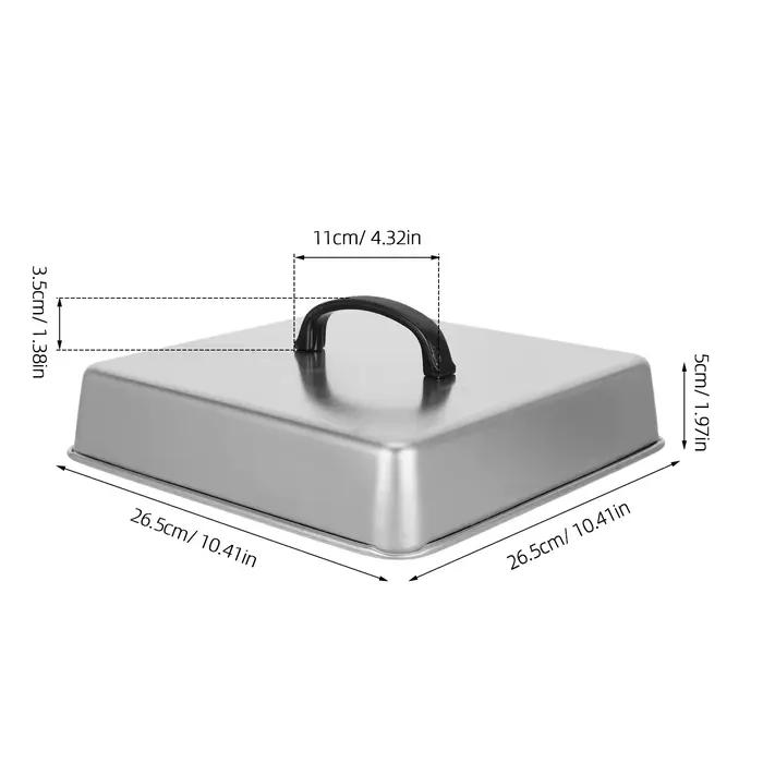 Dôme de cuisson en acier inoxydable pour grillades couvercle de fusion de fromage protection anti-éclaboussures plaque de cuisson anti-graisse occassions spéciales à offrir