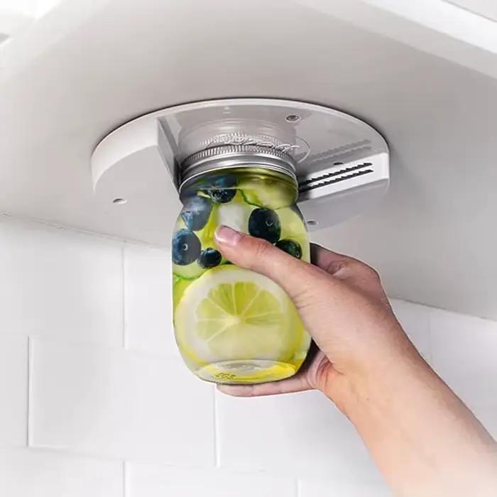 Ouvre-boîte rond auto-adhésif multifonction, non-ald, économie de main-d 'œuvre, ouverture de bocal, armoire de cuisine, accessoires de dissolvant de couvercle