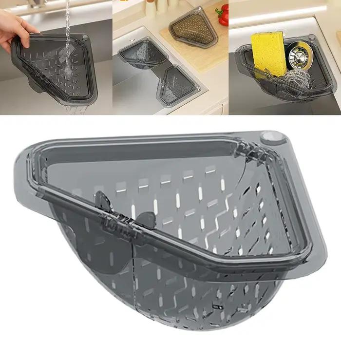 Collecteur magnétique triangulaire de restes alimentaires bronze vert nickel noir panier multifonctionnel filtrage déchets cuisine rangement ustensiles fruits légumes