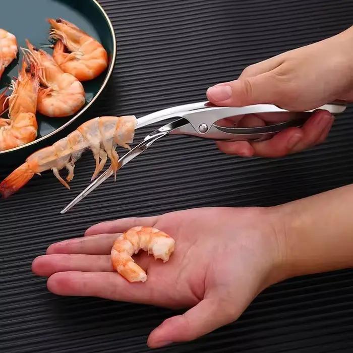 Couteau multifonctionnel en acier inoxydable pour éviscération de crevettes et préparation de fruits de mer pour occasions spéciales