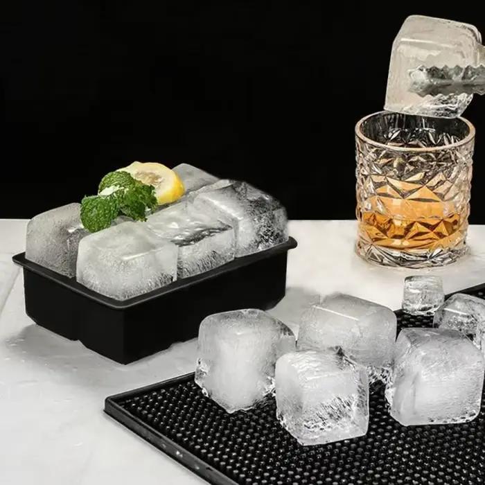 Moule à glaçons sphériques en silicone 4/6/8 compartiments, bac à glaçons DIY, outils de cuisine et de bar, idéal pour congélateur et cocktails
