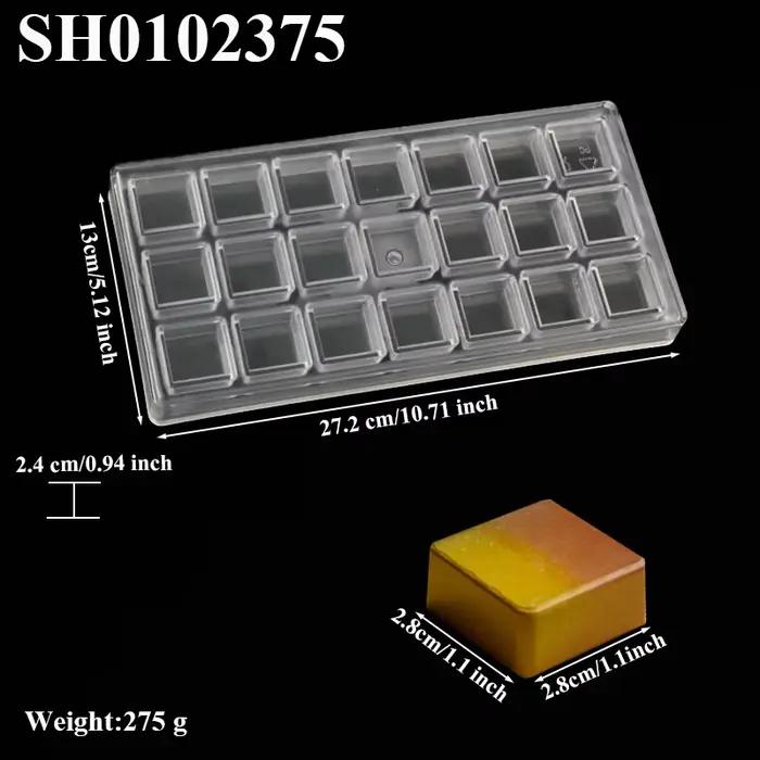 Moule à chocolat en Polycarbonate dur, facile à démouler, pour bonbons, bloc de chocolat, fabrication d'ustensiles de cuisine, outils de bonbons