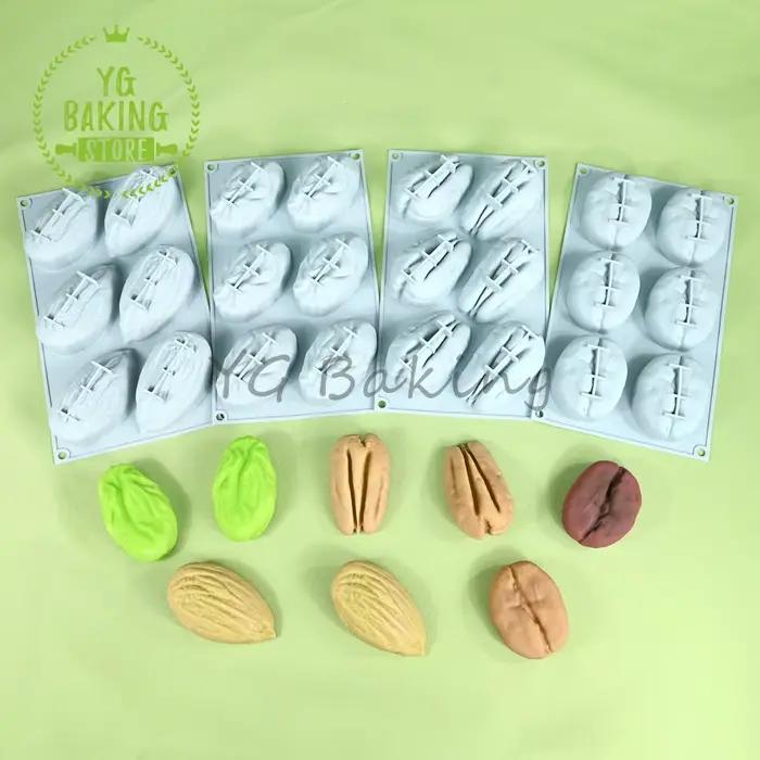 Moule en silicone Dorica pour pudding, mousse, chocolat, crème glacée, décorations de gâteaux, pour amandes, pistaches, noix de pécan et grains de café