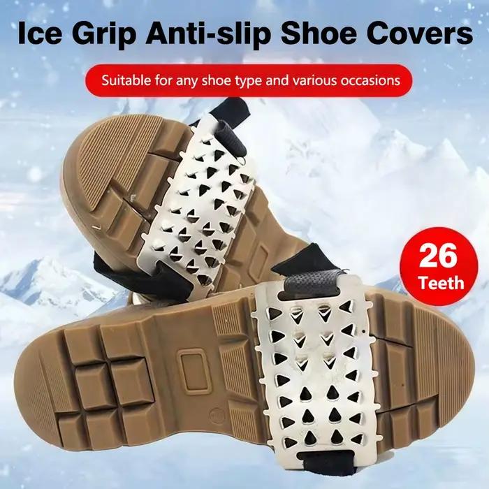 Pinces à glace réglables en acier inoxydable système anti-glisse pour marche conduite randonnée pêche hivernale alpinisme sécurité sur surfaces glacées enneigées