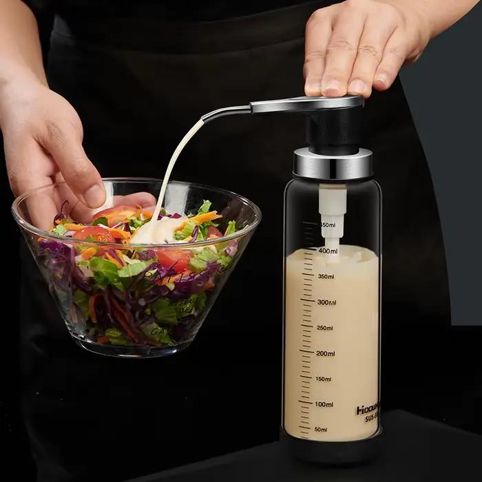 1 pièce Bouteille en verre à pompe à pression pour sirop