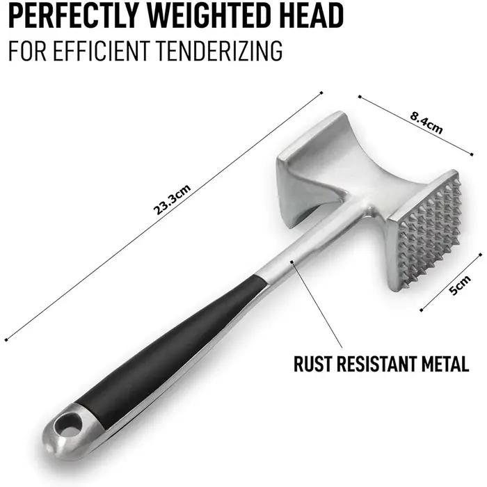 Marteau pour attendrisseur de viande LMETJMA avec poignée confortable en alliage de zinc pour viande et volailles usages cuisine et fêtes