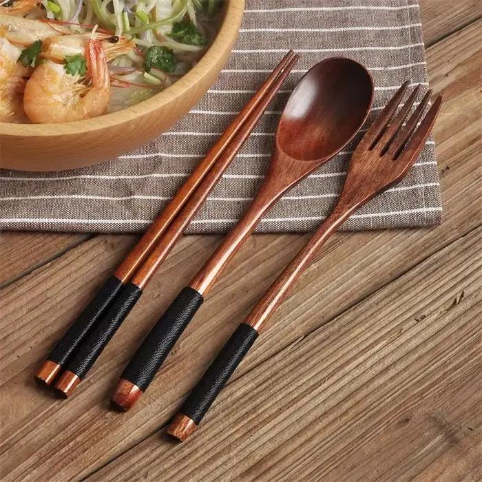 Ensemble de couverts en bois pour sushi, couverts à la japonaise modernes, cadeau pour occasions spéciales, vaisselle écologique et élégante pour la maison