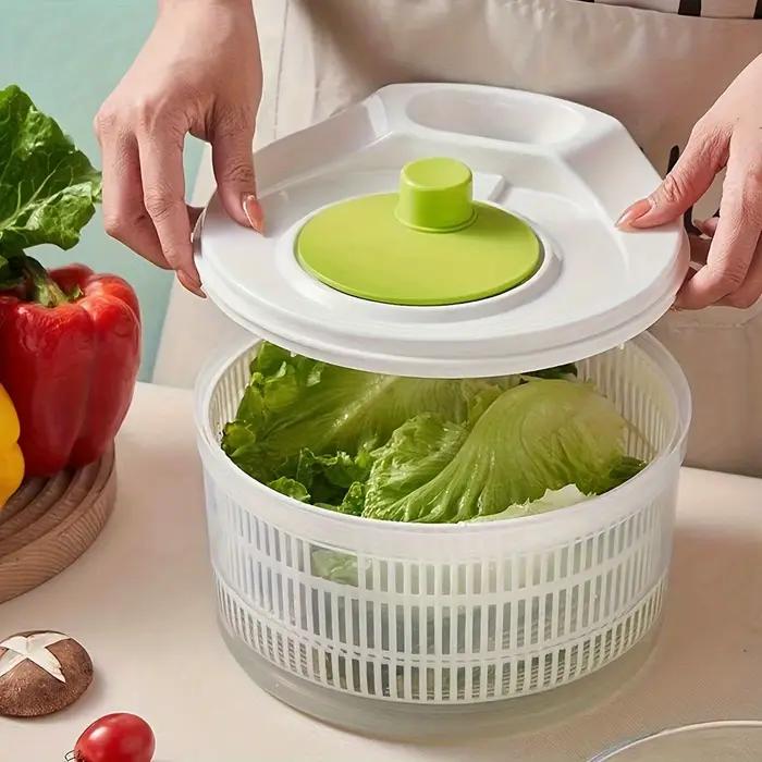 Essoreuse à salade manuelle multifonctionnelle, lave-linge et sèche-légumes ménagers, panier égouttoir à fruits rapide pour une cuisine