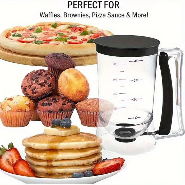 Distributeur de pâte 900 ml avec étiquette graduée et poignée à pression pour le stockage