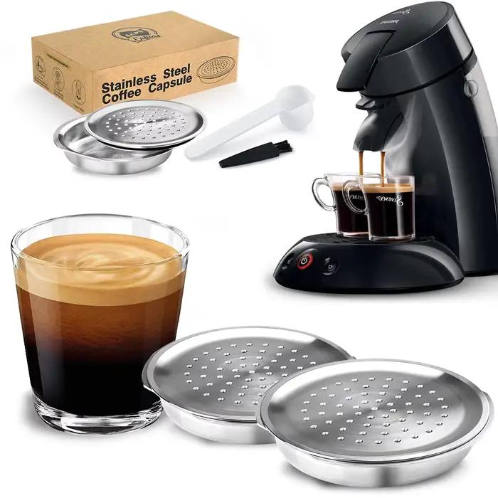 Capsules de café en acier inoxydable pour machines