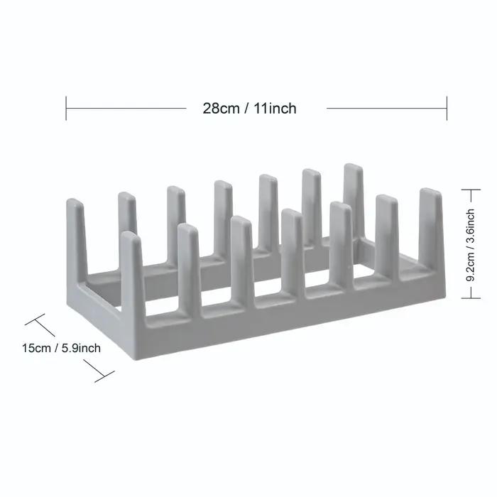 Organisateur de placard de cuisine pour couvercles de contenants alimentaires, grand support de couvercles avec 6 séparateurs pour l'organisation et le rangement de garde-manger, tiroir de rangement d