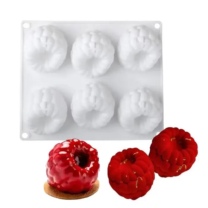 Moule en silicone en forme de framboise et fraise pour mousse