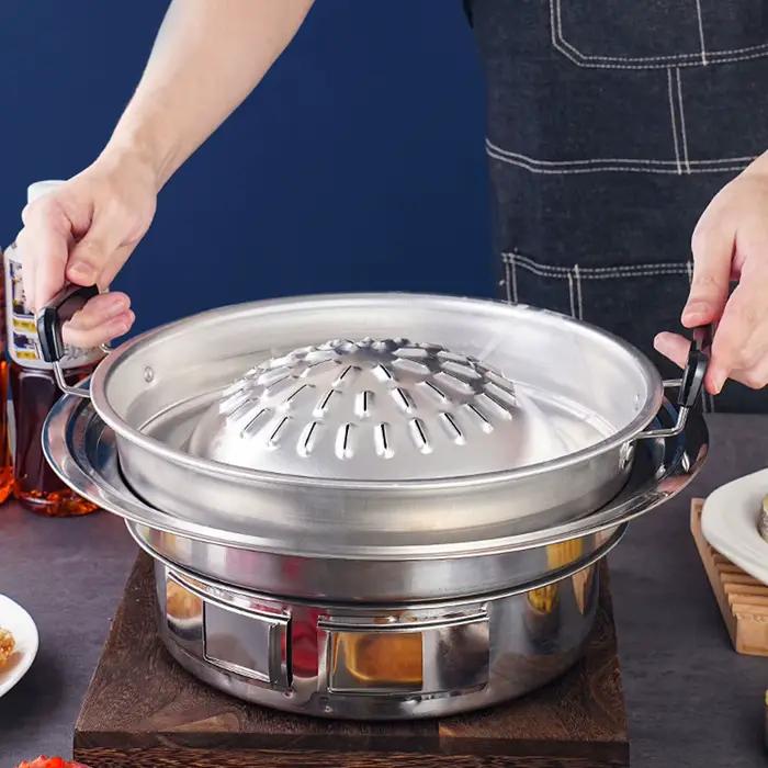 Poêle à barbecue thaïlandaise 2 en 1
