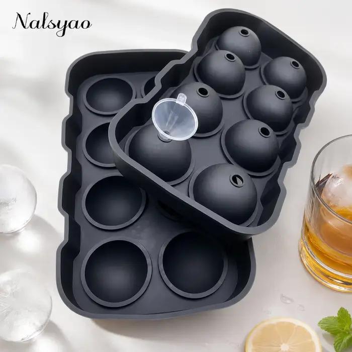Machine à boules de glace en Silicone, grande sphère ronde 3D, boules hautes, plateau de moule Cube en forme de glace pour congélateur, whisky, outils de Bar à Cocktail