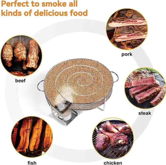 Générateur de fumée froide pour barbecue en acier inoxydable