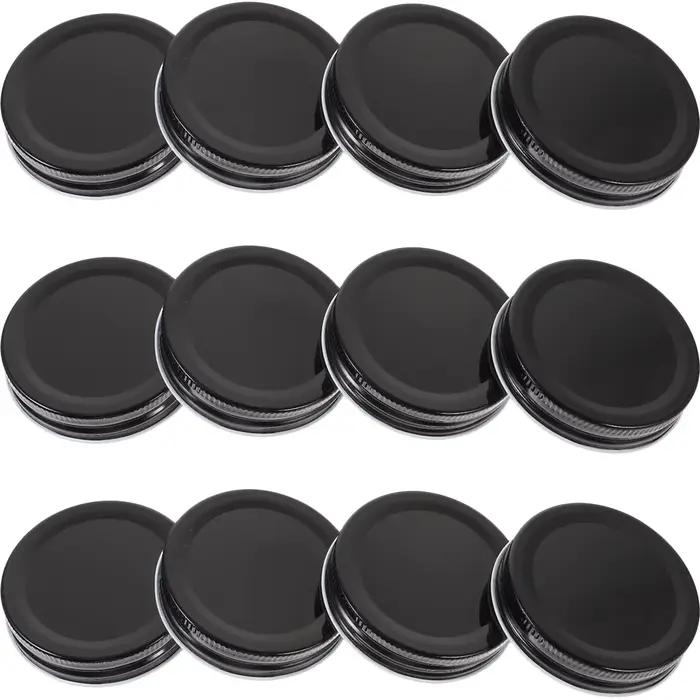 Lot de 10 couvercles métalliques hermétiques de 70 mm pour bocaux à bouche large, pour la mise en conserve de confitures et cornichons, anti-fuite
