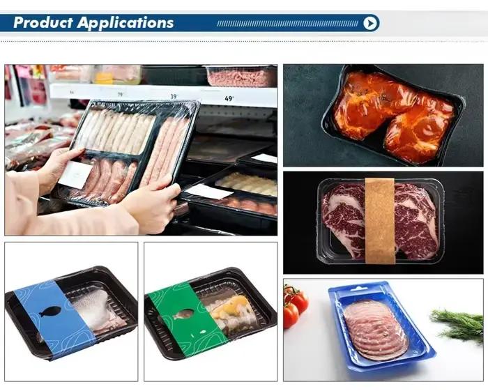 Appareil d'emballage sous atmosphère modifiée pour aliments cuits, bonne performance d'étanchéité, prévient l'oxydation et la dégradation des plats préparés