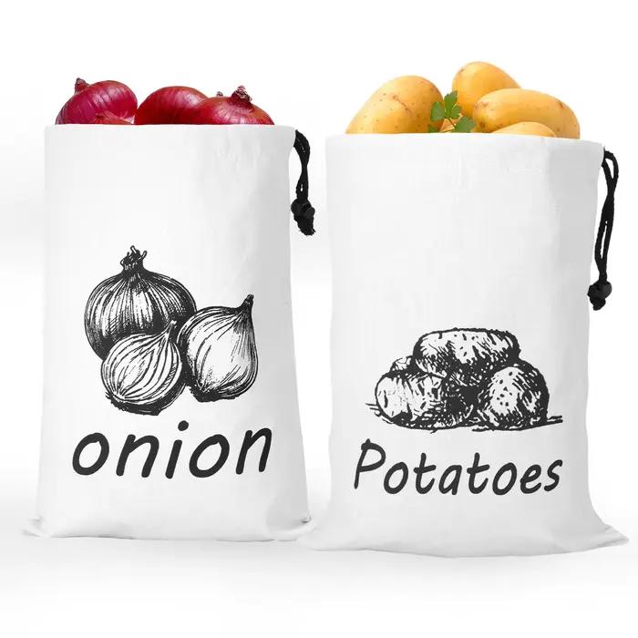 Sac de rangement pour pommes de terre et oignons