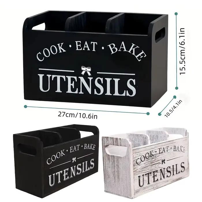 Porte-ustensiles de cuisine en bois