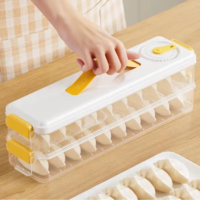 Boîte de rangement pour raviolis frais, de qualité alimentaire, pour cuisine domestique, pour porte latérale de réfrigérateur, pour l'organisation de raviolis et wontons