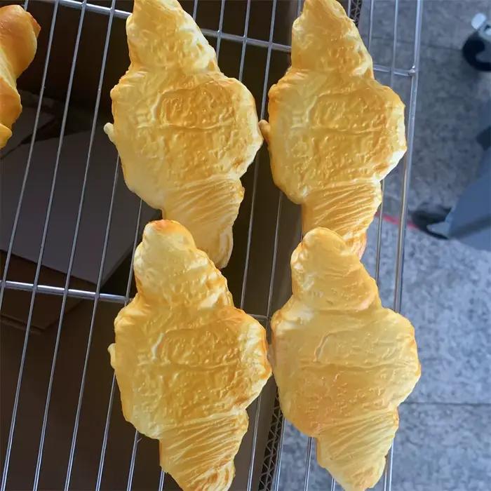 4, 9 pouces ensemble Croissant boulangerie Painau fausse pâte au beurre main collante nourriture photographie Foodie