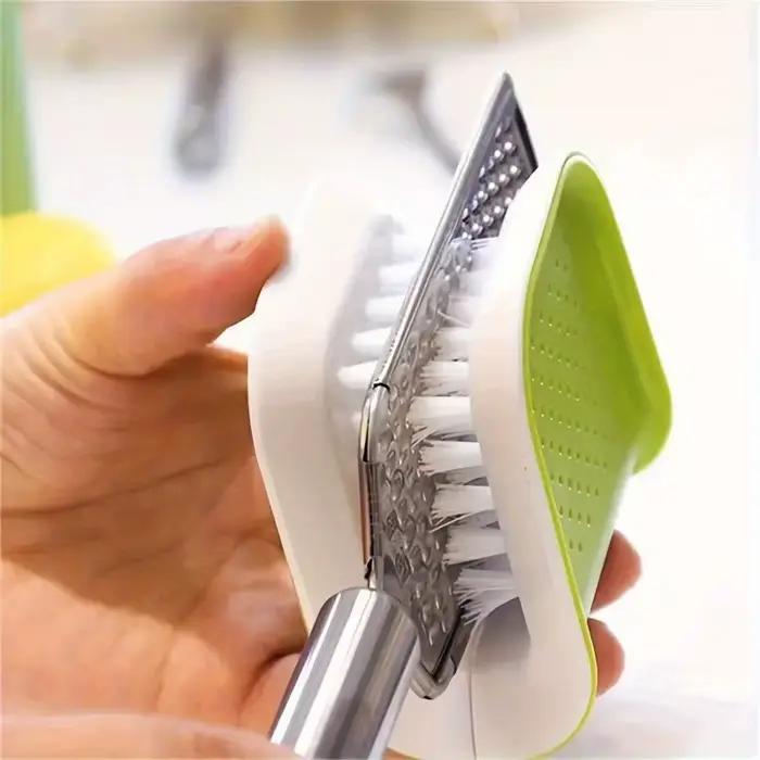 Brosse de Nettoyage Double Face en Forme de U Plastique Bleu Idéale pour Fourchettes Cuillères Baguettes Cuisine Occasions Spéciales