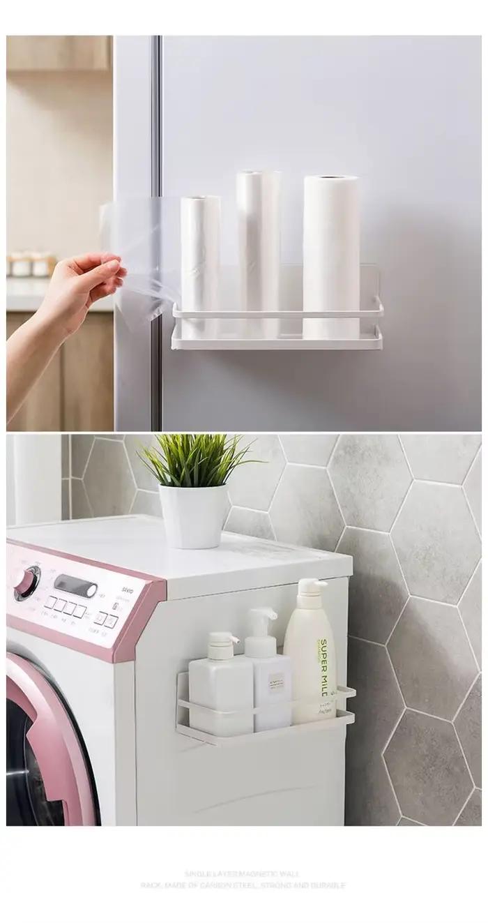 Étagère de cuisine magnétique, aucun poinçonnage requis, support de rangement pour réfrigérateur, organisateur d'épices de cuisine, accessoires de cuisine, Organization