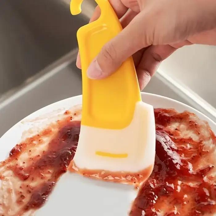 Spatule de nettoyage en Silicone, grattoir de cuisine, lame souple, brosse, poêle sale, Pot, vaisselle, outils de nettoyage, ustensiles de cuisine en Silicone
