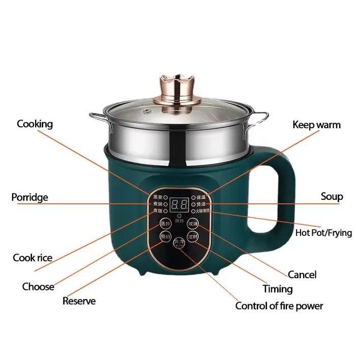 Cuiseur électrique multicuiseur marmite ragoût chauffage oeufs poêle à soupe nouilles cuiseur à vapeur cuiseurs à riz marmite prise ue