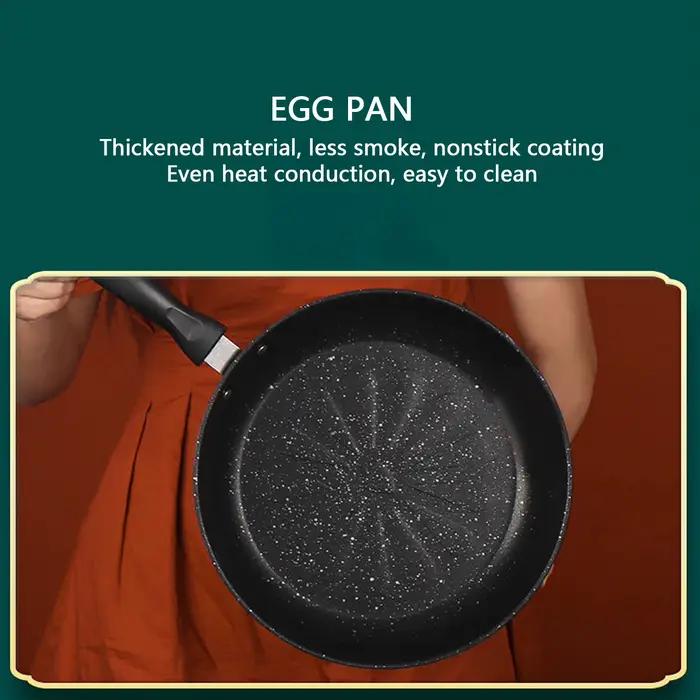 Poêle à Frire en Acier Inoxydable, Poignée Ergonomique, Conduction Rapide et Unie, Antistick, pour Bcopropriété, Steak, Oignon, emouf
