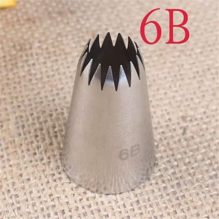 Douilles de glaçage à la crème de haute qualité, 1 pièce, étoile à coupe fine française # 6B, outils de décoration