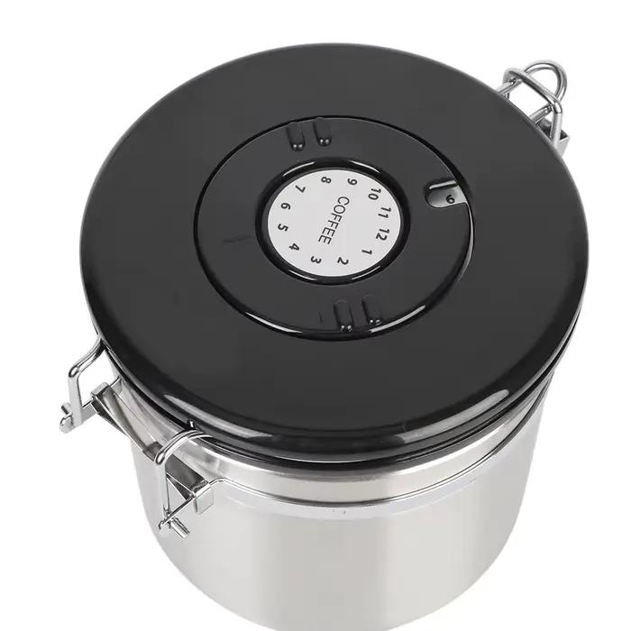 Le couvercle hermétique en acier inoxydable conserve le récipient de café de boîte de stockage de fraîcheur avec la