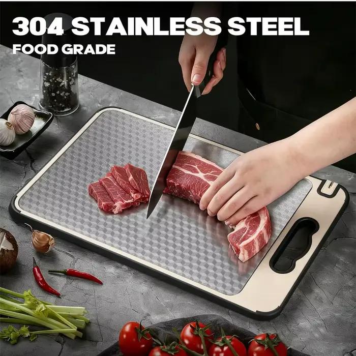 Planche à découper en acier inoxydable pour cuisine