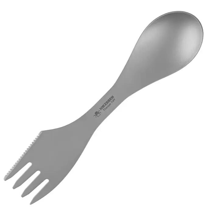 Ti Spork-Cuillère de camping 3 en 1, coupe-fourchette, ChlorOutdoor Britware pour le camping, la randonnée, les pique-niques en plein air