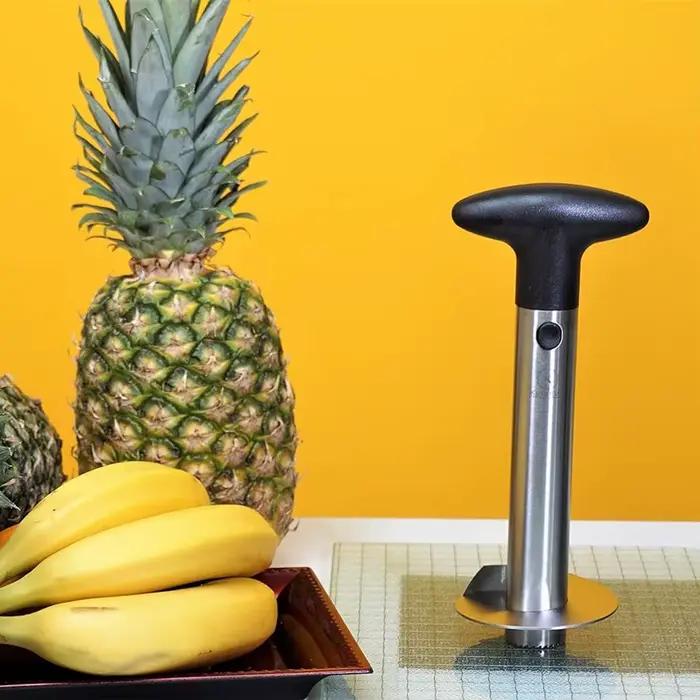 Coupe-ananas en acier inoxydable pour trancher et retirer le noyau d'ananas occasion spéciale cuisine à domicile